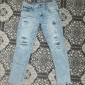 American Eagle Outfitters Blue Skinny Jeans Distressed Style